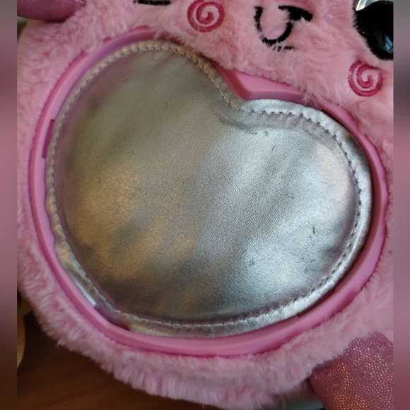 Zuru Rainbowcorns Plush Pink Cat Unicorn Silver Heart on Stomach Stuffed Toy 10" - Picture 11 of 16